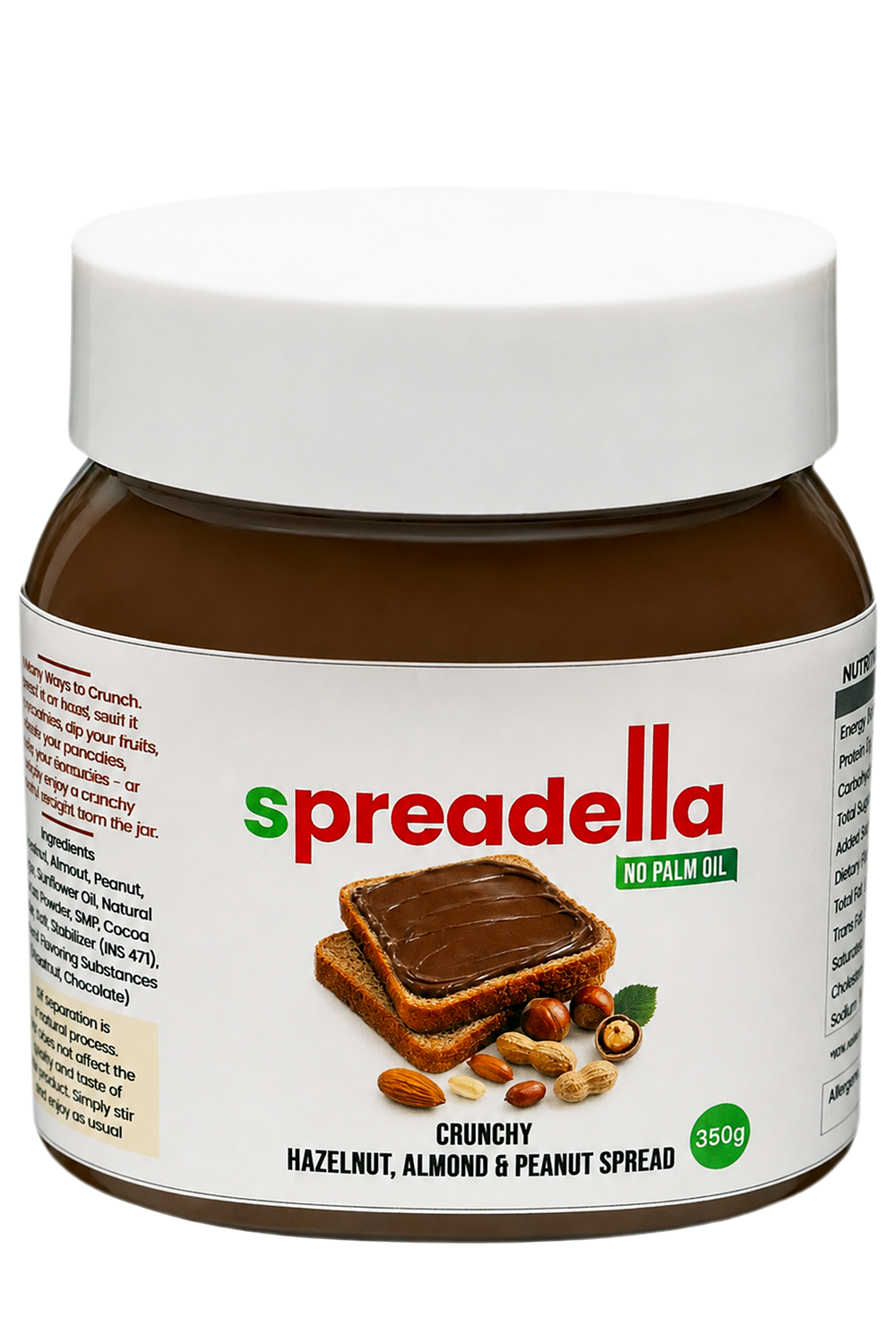 Spreadella Crunchy Hazelnut, Almond & Peanut Spread